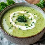 Brokkoli-Suppe mit Kartoffeln und Sahne
