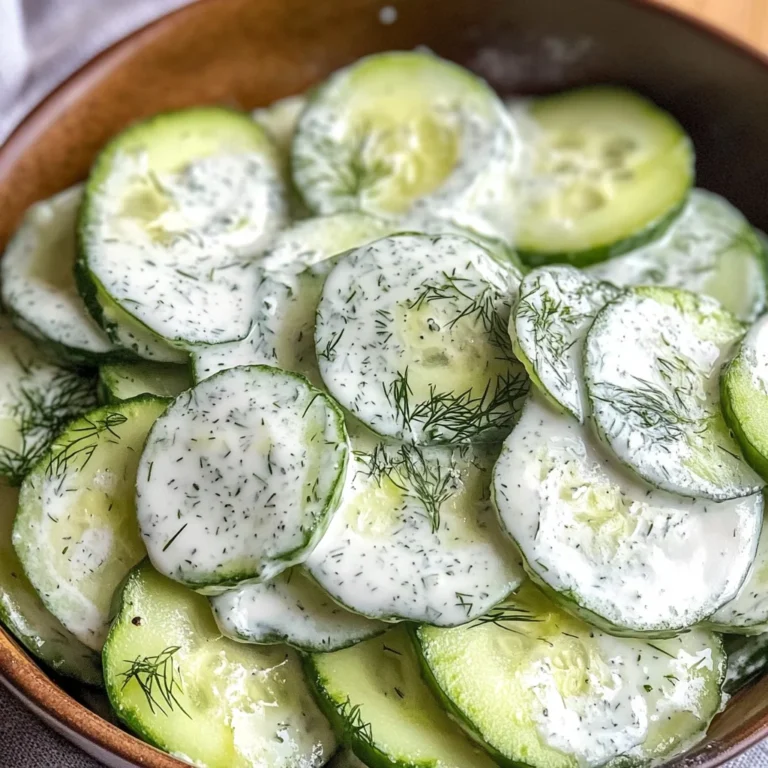 Gurkensalat mit Sahne & Dill - Omas einfaches Rezept