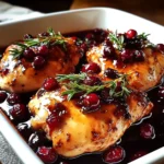 Hähnchen mit Preiselbeer-Balsamico-Glasur