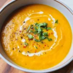 Kürbissuppe mit Kokosmilch und Ingwer