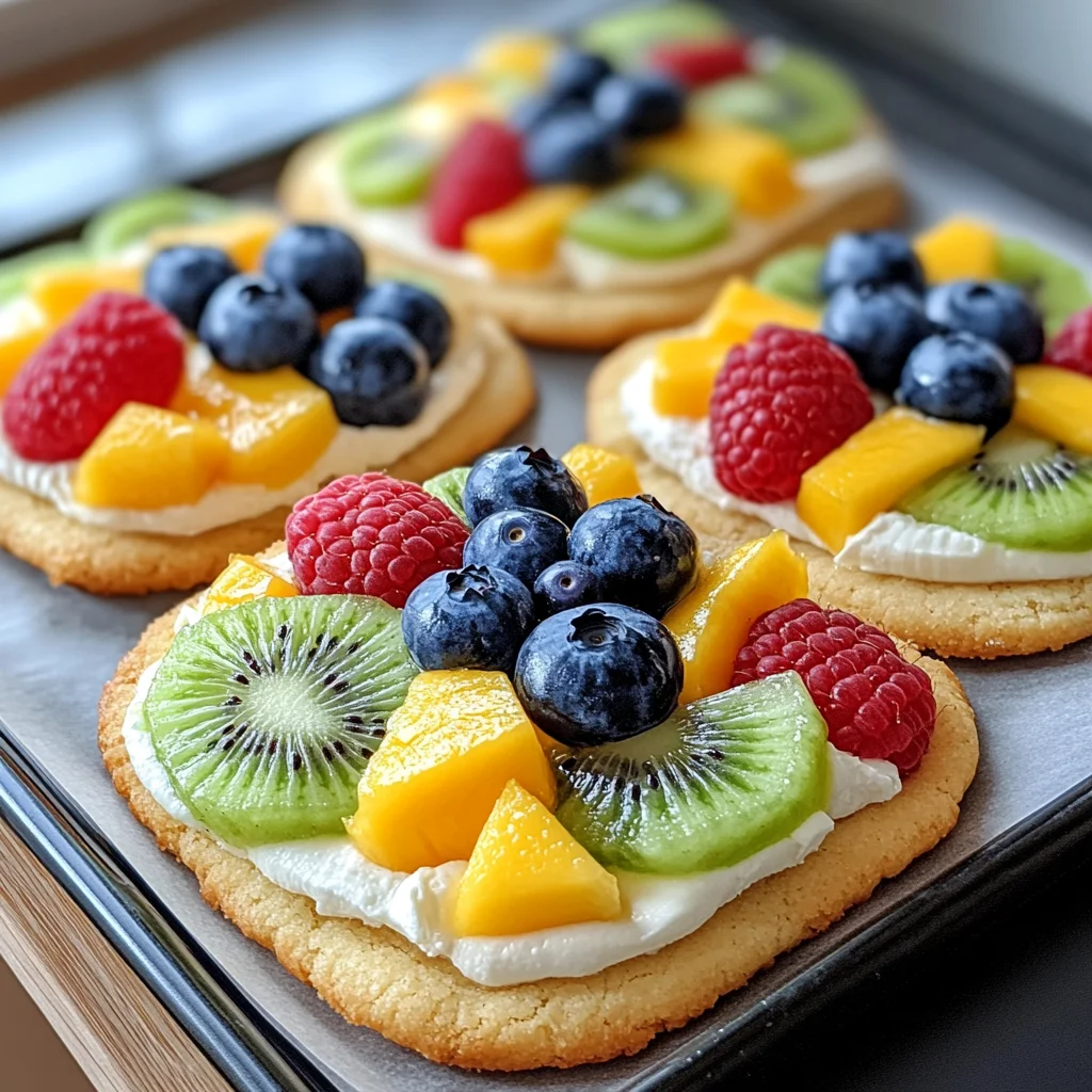 Oster-Ei-Fruchtpizzen