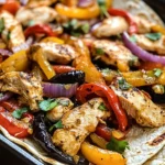 Poblano-Hähnchen-Fajitas aus der Pfanne