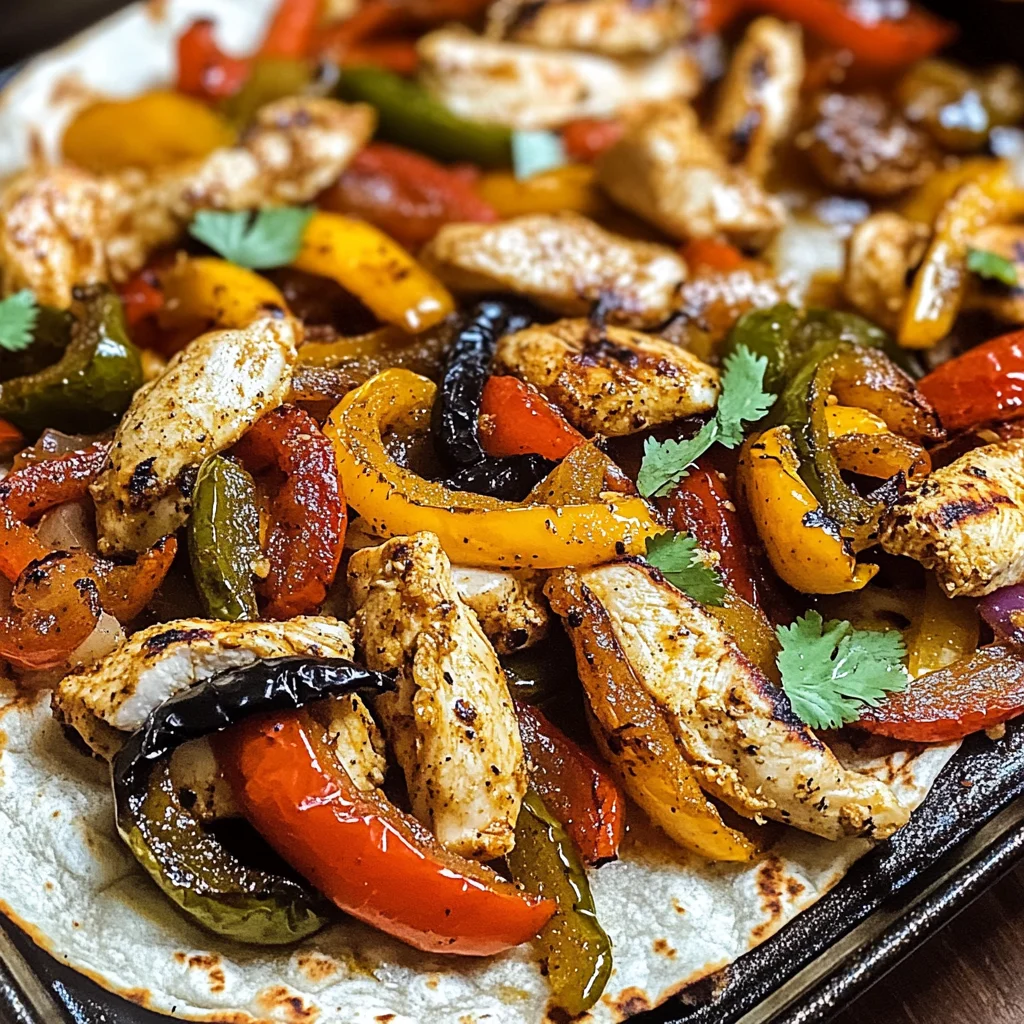 Poblano-Hähnchen-Fajitas