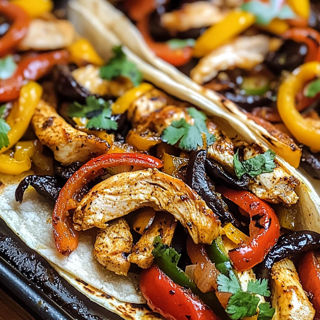 Poblano-Hähnchen-Fajitas