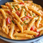 Schnelle Pasta mit Paprika-Sahne-Soße