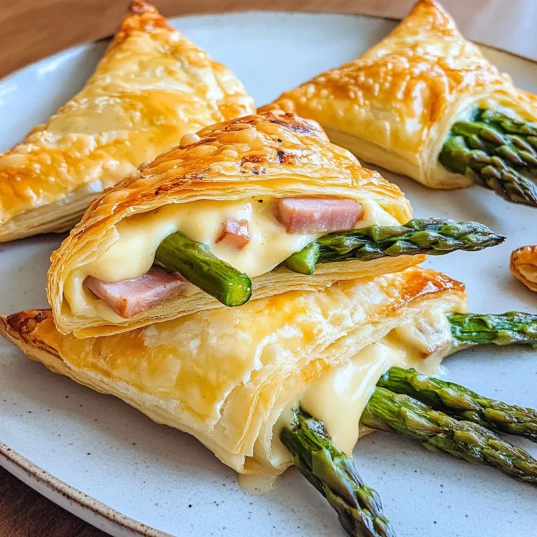 Spargel im Blätterteig mit Schinken & Käse