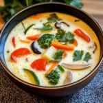 Thai-Kokos-Suppe mit Gemüse