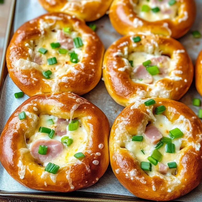 Überbackene Brezeln mit Schinken & Käse