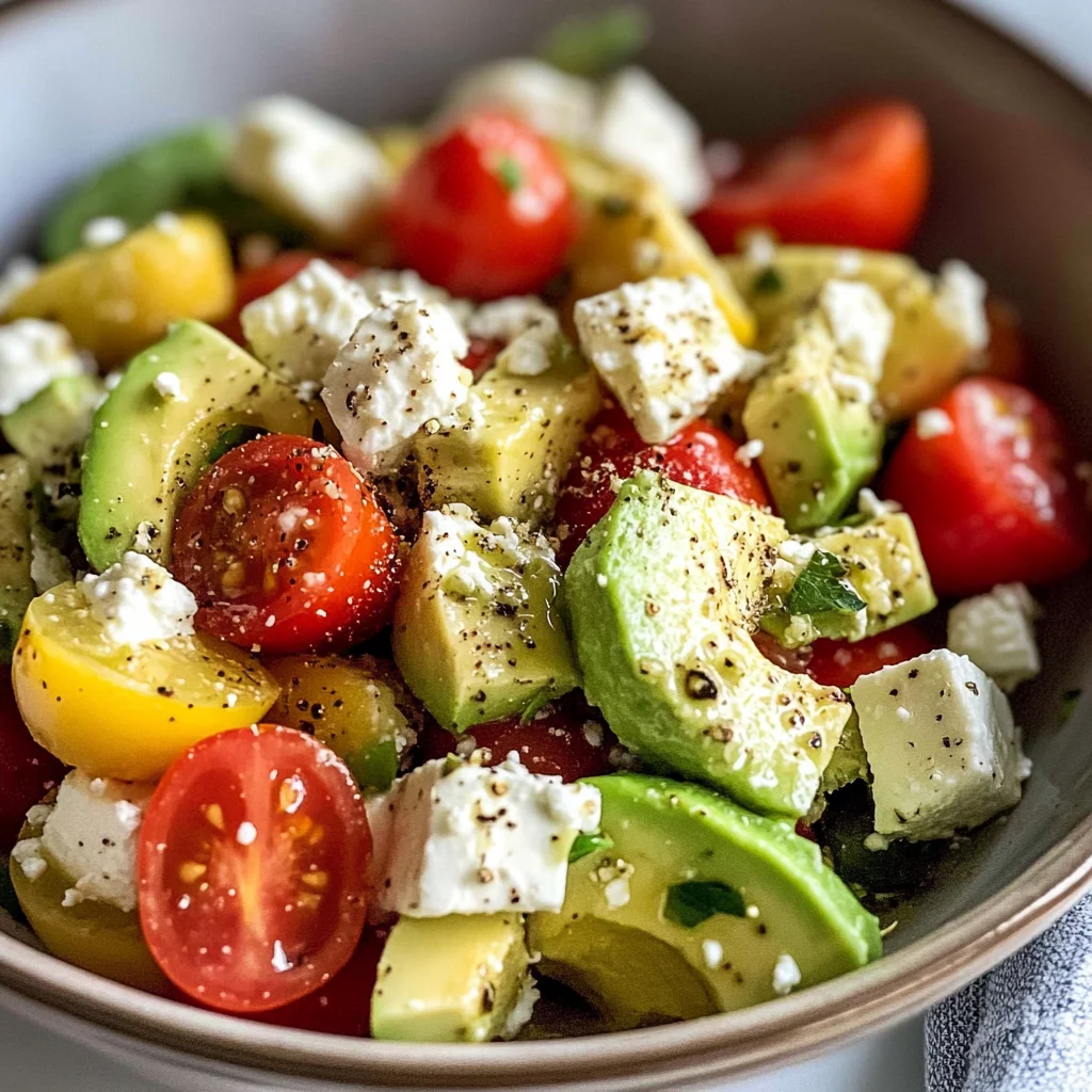 Avocado-Salat mit Feta & Tomaten