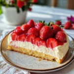 Erdbeerkuchen mit Vanillepudding ohne Backen - ganz einfach