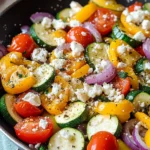 Gemüsepfanne mit Feta - einfach, schnell & lecker