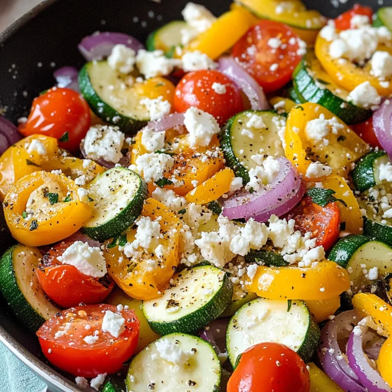 Gemüsepfanne mit Feta - einfach, schnell & lecker