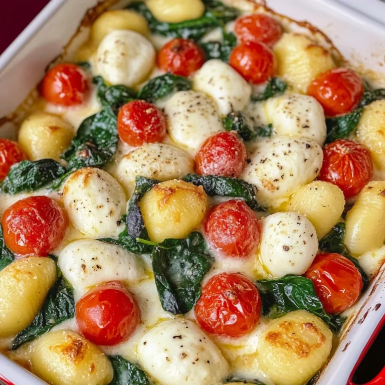 Gnocchi Auflauf mit Spinat, Tomate und Mozzarella
