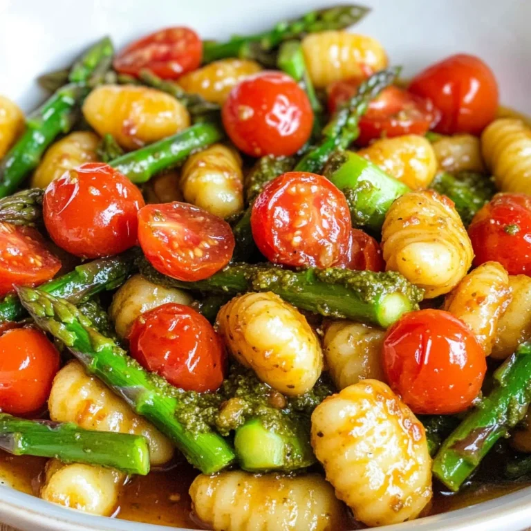 Gnocchi mit Pesto & grünem Spargel (einfaches Rezept)