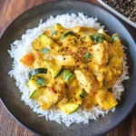 Indisches Hähnchen Curry mit Reis und Gemüse - ganz einfach