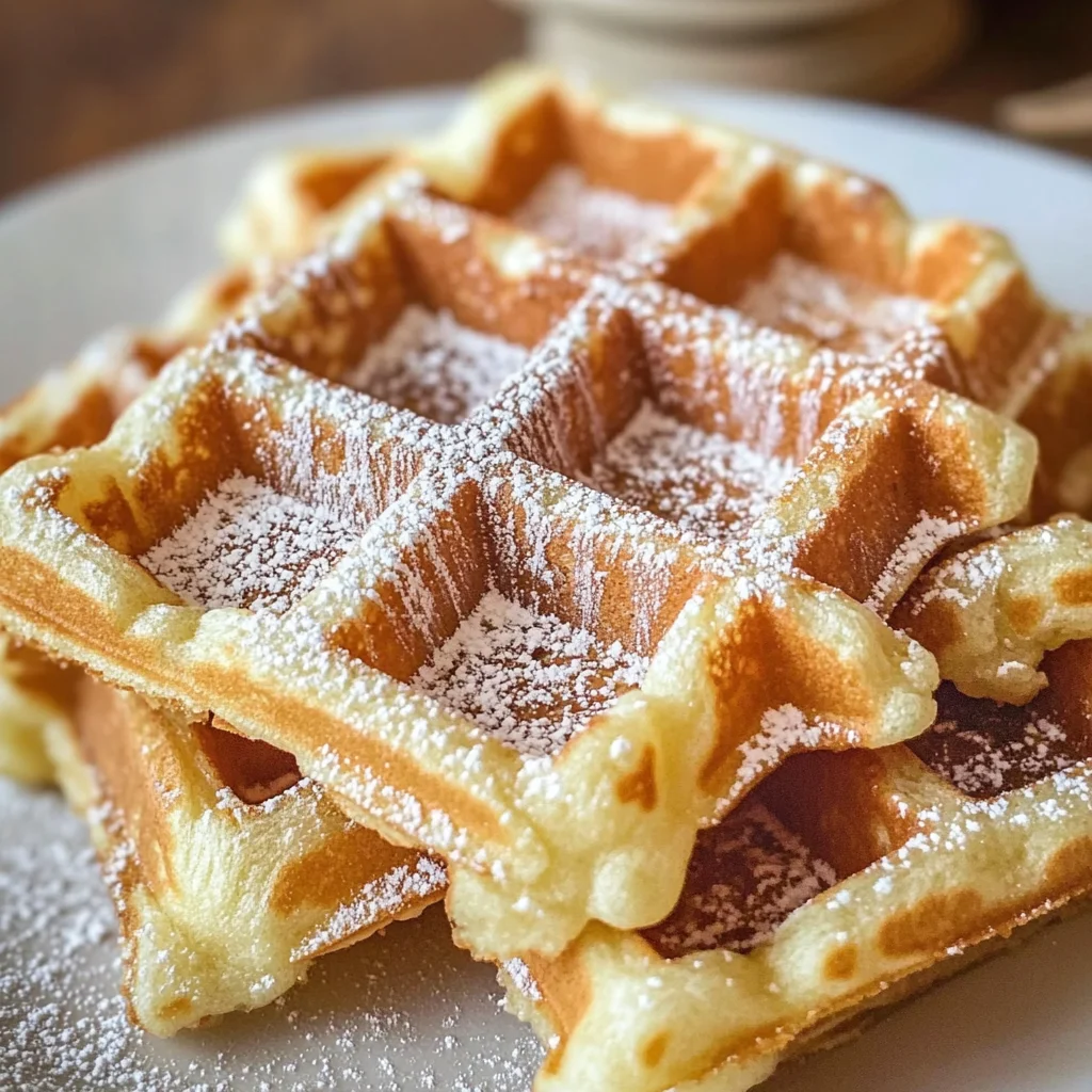 Knusprige Belgische Waffeln mit Hefe