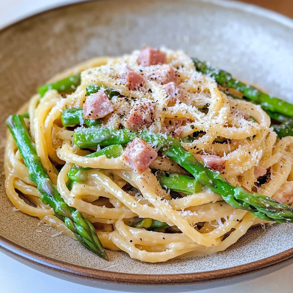 Pasta mit grünem Spargel
