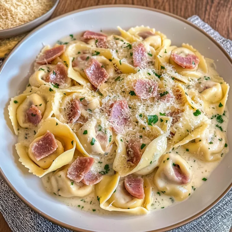 Tortellini alla panna mit Schinken-Sahne-Soße
